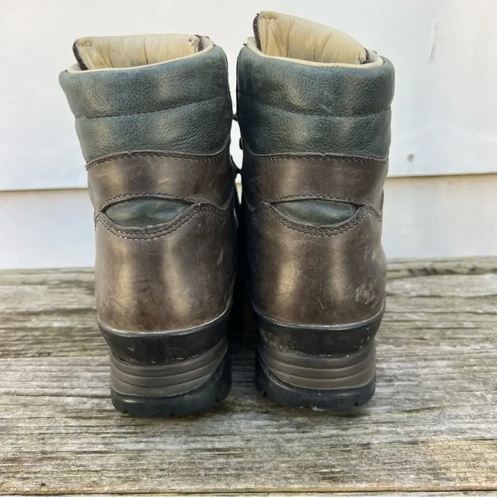 Vintage 90s Rachle of Switzerland Hiking Mountaineering Leather Lace Up Boots 6M